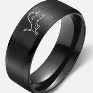 Detroit Lions Stainless Steel Ring Band